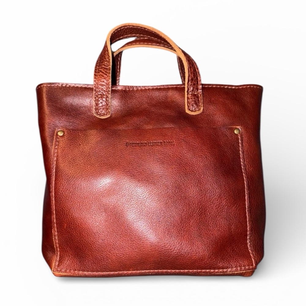 PORTLAND LEATHER Zipper Mini Crossbody Nutmeg